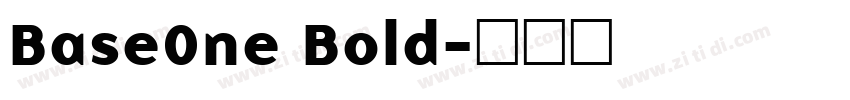 BaseOne Bold字体转换
